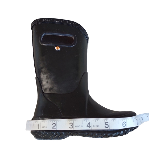 Bogs Youth Size 9 Black Waterproof Rainboots - Picture 11 of 16
